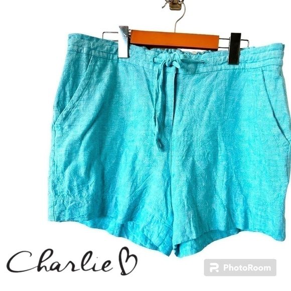 Charlie Paige Linen Shorts US M - Picture 1 of 6